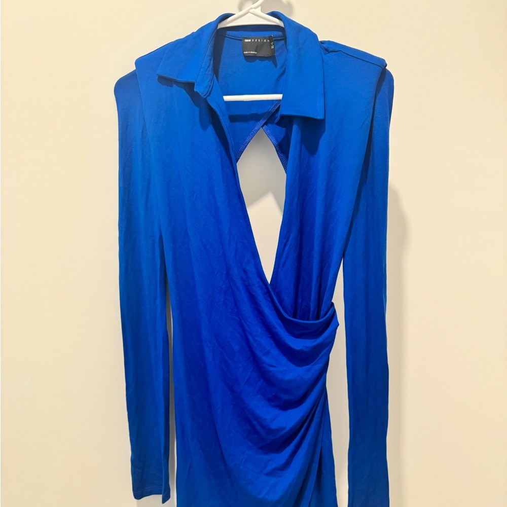 ASOS Blue Backless Dress